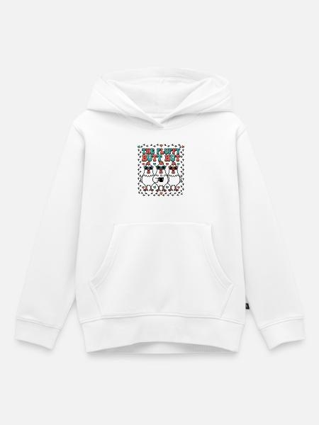 Hütte der flauschigen Hintern - Kinder Premium Organic Hoodie - Weiß