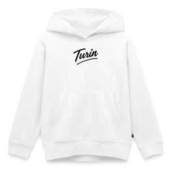Turin Script Handlettering - Kinder Premium Organic Hoodie - Weiß - Vorne - AI Model Kid Female (0cm)