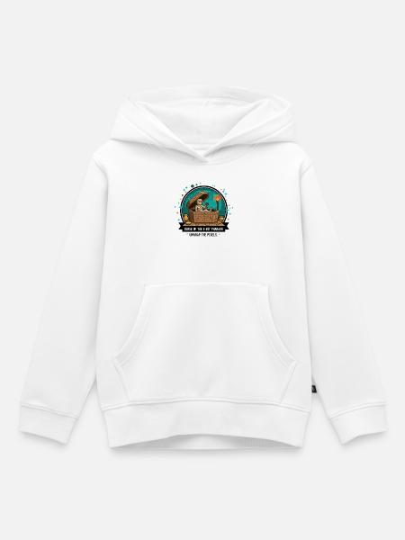 8-Bit Pharao Grabmal - Kinder Premium Organic Hoodie - Weiß