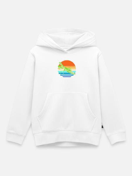 Gottesanbeter Gottesanbeterin Mantis - Kinder Premium Organic Hoodie - Weiß