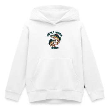 Cool Guys Fishing - Kids Premium Organic Hoodie - white - Front - AI Model Kid Female (0cm)