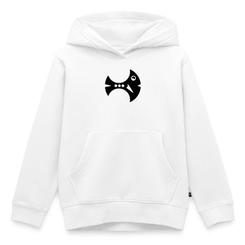 Illustration du poisson faucille Poisson fantastique - Sweat Premium à capuche enfant bio - blanc - Devant - AI Model Kid Female (0cm)