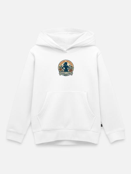 Starke Frau – Wandel der Welt - Kinder Premium Organic Hoodie - Weiß