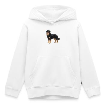 Realistischer Hovawart - Kinder Premium Organic Hoodie - Weiß - Vorne - AI Model Kid Female (0cm)