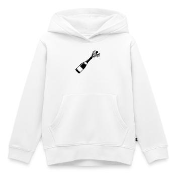 Sparkling Bottle Pop Silhouette - Kids Premium Organic Hoodie - white - Front - AI Model Kid Female (0cm)