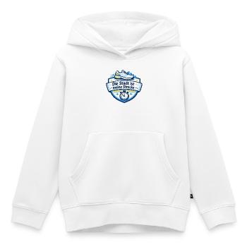 Stadtlauf Sticker Meine Strecke - Kinder Premium Organic Hoodie - Weiß - Vorne - AI Model Kid Female (0cm)