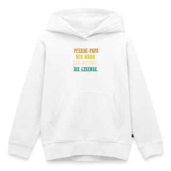 Reiten Papa Vater Pferdeliebhaber Reiterhof Pferde - Kinder Premium Organic Hoodie - Weiß - Vorne - AI Model Kid Female (0cm)