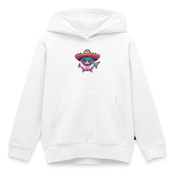 Sombrero de poisson piranha - Sweat Premium à capuche enfant bio - blanc - Devant - AI Model Kid Female (0cm)