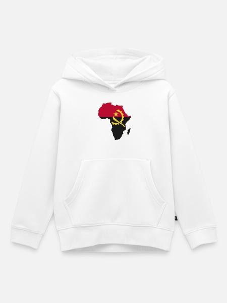 Angola Flagge Afrika used - Kinder Premium Organic Hoodie - Weiß