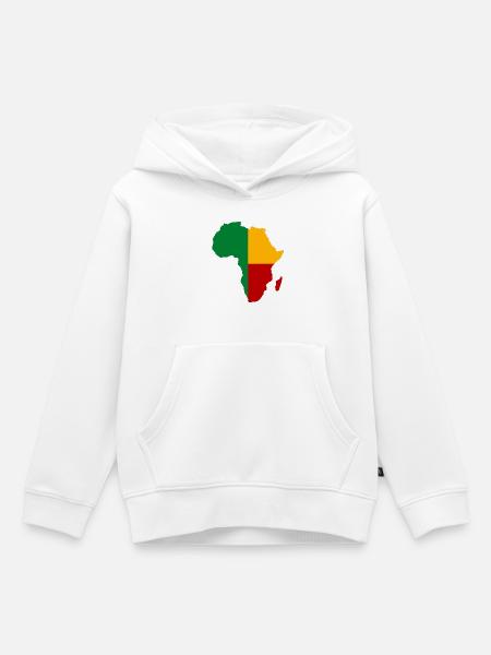 Benin_Flagge_Afrika - Kinder Premium Organic Hoodie - Weiß