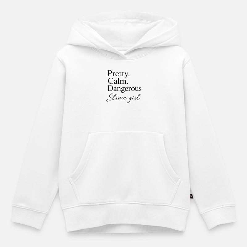 Fille slave - Sweat Premium à capuche enfant bio - blanc