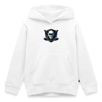 Blason du masque de hockey sur glace - Sweat Premium à capuche enfant bio - blanc - Devant - AI Model Kid Female (0cm)