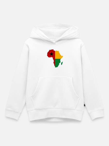 Guinea-Bissau_Flagge_Afrika_used - Kinder Premium Organic Hoodie - Weiß