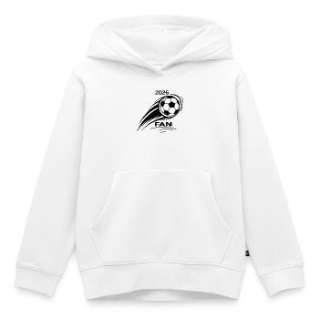 Fußball Champion 2026 – Goldene Fankurve - Kinder Premium Organic Hoodie - Weiß - Vorne - AI Model Kid Female (0cm)