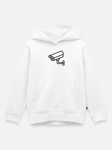 Überwachungskamera - Kinder Premium Organic Hoodie - Weiß