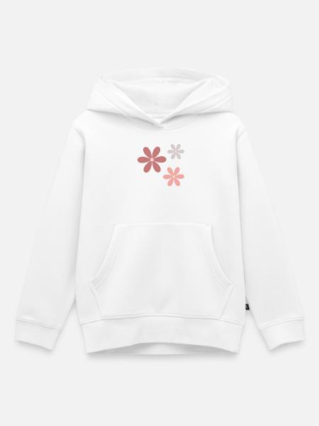 Pastellblüten Blütenmuster - Kinder Premium Organic Hoodie - Weiß