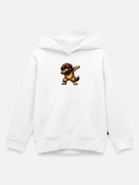 Dabbing Leonberger - Kinder Premium Organic Hoodie - Weiß