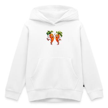 Dancing carrots - Kids Premium Organic Hoodie - white - Front - AI Model Kid Female (0cm)