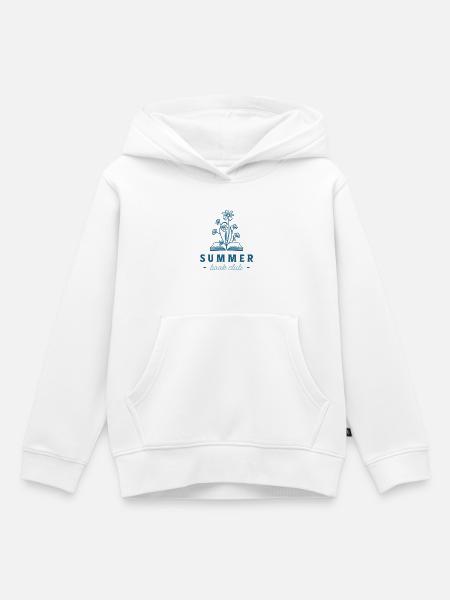 Sommer-Buchclub-Küstenästhetik - Kinder Premium Organic Hoodie - Weiß