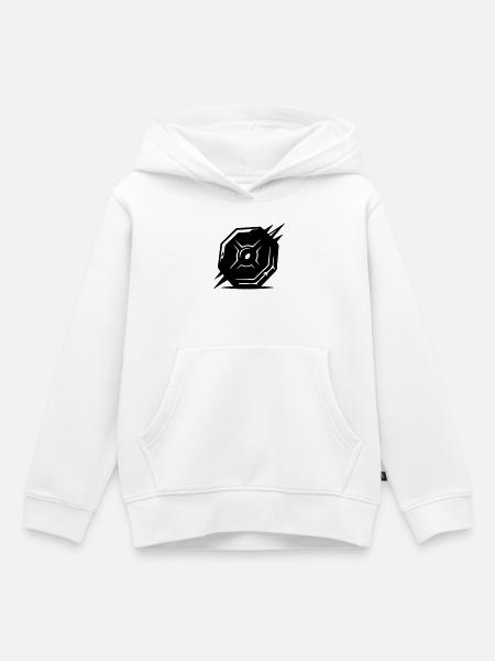 Gewichte Symbol - Kinder Premium Organic Hoodie - Weiß