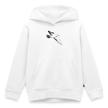 Fliegende Möwe – Illustration - Kinder Premium Organic Hoodie - Weiß - Vorne - AI Model Kid Female (0cm)