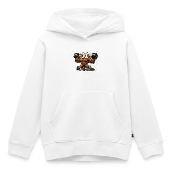 Albanie chemise drapeau aigle vacances balkanique cadeau - Sweat Premium à capuche enfant bio - blanc - Devant - AI Model Kid Female (0cm)