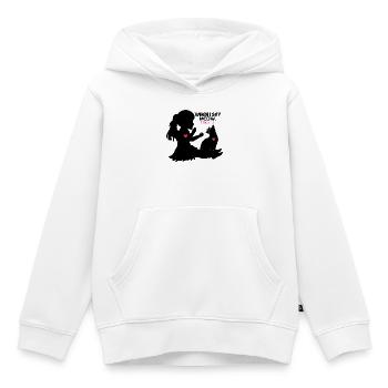 I Mean It Hearts Power Shirt - Kids Premium Organic Hoodie - white - Front - AI Model Kid Female (0cm)