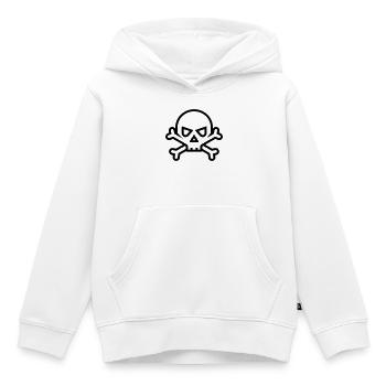 Pirate Skull - Kids Premium Organic Hoodie - white - Front - AI Model Kid Female (0cm)