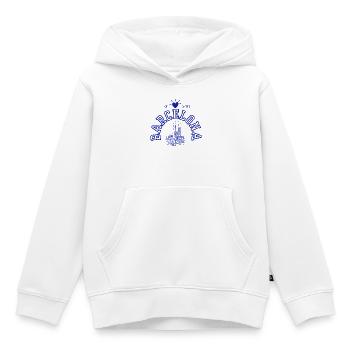 Barcelona Love with Sagrada Família - Kids Premium Organic Hoodie - white - Front - AI Model Kid Female (0cm)
