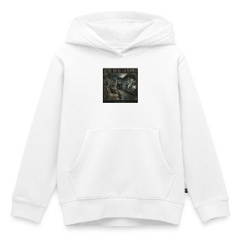 Laverie lavatrice Vintage Horreur Mode LowFi - Sweat Premium à capuche enfant bio - blanc - Devant - AI Model Kid Female (0cm)