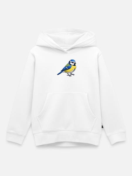 Blaumeise - Kinder Premium Organic Hoodie - Weiß