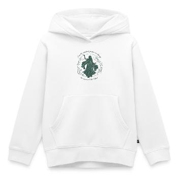 Le Seigneur Des Anneaux Galadriel Avec Citation - Sweat Premium à capuche enfant bio - blanc - Devant - AI Model Kid Female (0cm)