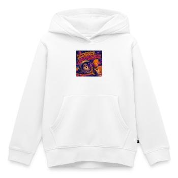 Fans d’Halloween Astronaute Astronaute Fantôme Science-fiction - Sweat Premium à capuche enfant bio - blanc - Devant - AI Model Kid Female (0cm)