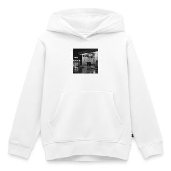 Animal de l’Endroit Oublié Noir et Blanc Rétro Lavage de Voitures - Sweat Premium à capuche enfant bio - blanc - Devant - AI Model Kid Female (0cm)