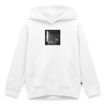 Raven on Plane Lost Place Vintage Animal Crime - Kids Premium Organic Hoodie - white - Front - AI Model Kid Female (0cm)