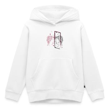 Abstraktes Spiegelbild Porträt Design - Kinder Premium Organic Hoodie - Weiß - Vorne - AI Model Kid Female (0cm)