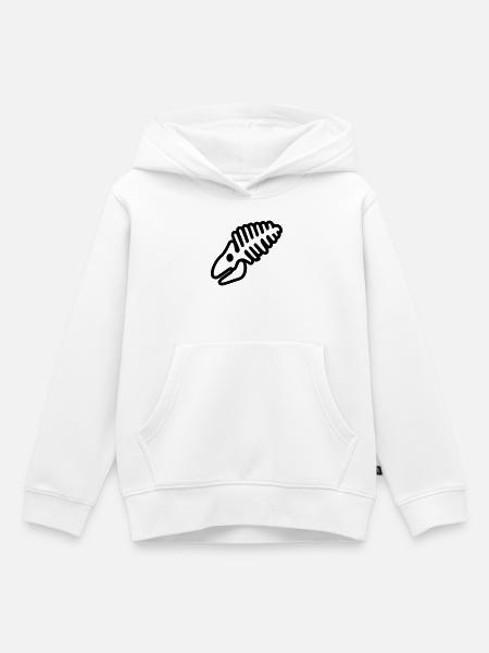 Fossil - Kinder Premium Organic Hoodie - Weiß