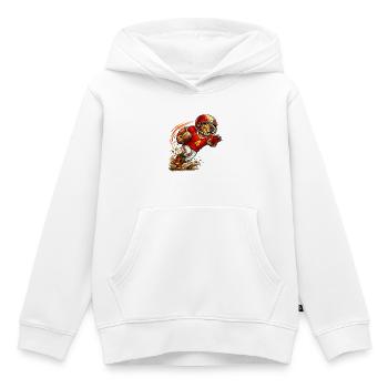 Süßes Capybara spielt American Football - Kinder Premium Organic Hoodie - Weiß - Vorne - AI Model Kid Female (0cm)