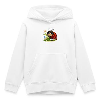 Kuschelige Marienkäfer im Blumenmeer - Kinder Premium Organic Hoodie - Weiß - Vorne - AI Model Kid Female (0cm)