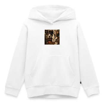 Halloween Café mit Geistern und Kürbissen Trend - Kinder Premium Organic Hoodie - Weiß - Vorne - AI Model Kid Female (0cm)