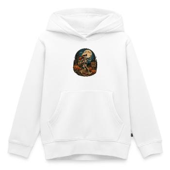 Vintage Halloween Kürbis Skelett Retro Outdoor Fan - Kinder Premium Organic Hoodie - Weiß - Vorne - AI Model Kid Female (0cm)