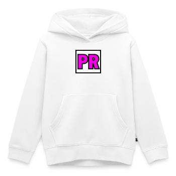 PR Initialen Rahmen Logo - Kinder Premium Organic Hoodie - Weiß - Vorne - AI Model Kid Female (0cm)