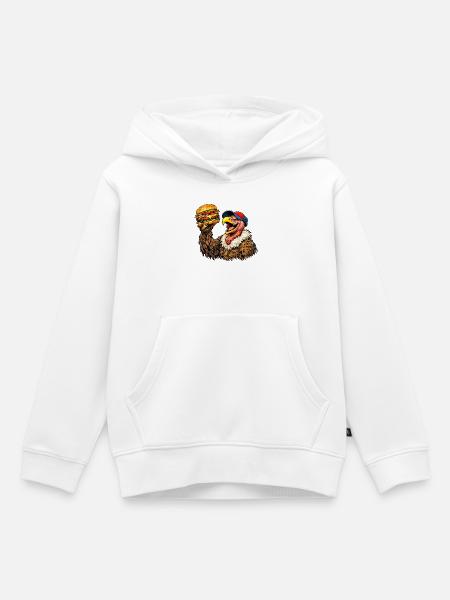 Geier lachend - Kinder Premium Organic Hoodie - Weiß