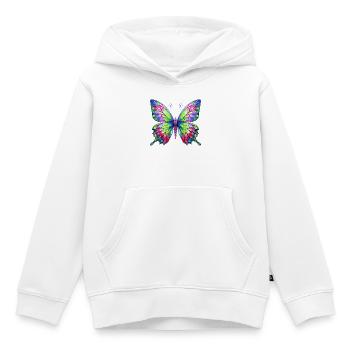 Schmetterling - Kinder Premium Organic Hoodie - Weiß - Vorne - AI Model Kid Female (0cm)
