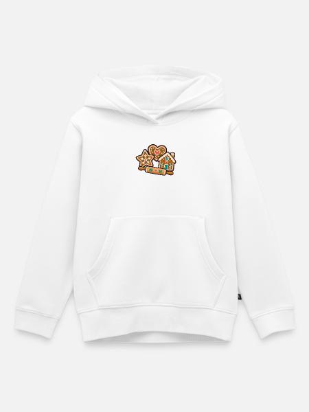 Lebkuchenrunde – Zusammen wird gebacken - Kinder Premium Organic Hoodie - Weiß