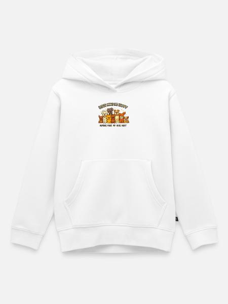 Hunde machen glücklich Hundebande - Kinder Premium Organic Hoodie - Weiß