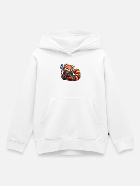 Kawaii Mystischer Roter Panda - Kinder Premium Organic Hoodie - Weiß