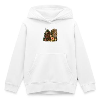 Abenteuer Loot Rast Wiederholen - Kinder Premium Organic Hoodie - Weiß - Vorne - AI Model Kid Female (0cm)