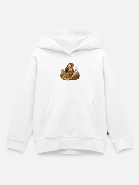 Otter mischt Kräutertee - Kinder Premium Organic Hoodie - Weiß