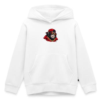 Cooler Gorilla mit Sonnenbrille – Urbane Streetwear - Kinder Premium Organic Hoodie - Weiß - Vorne - AI Model Kid Female (0cm)